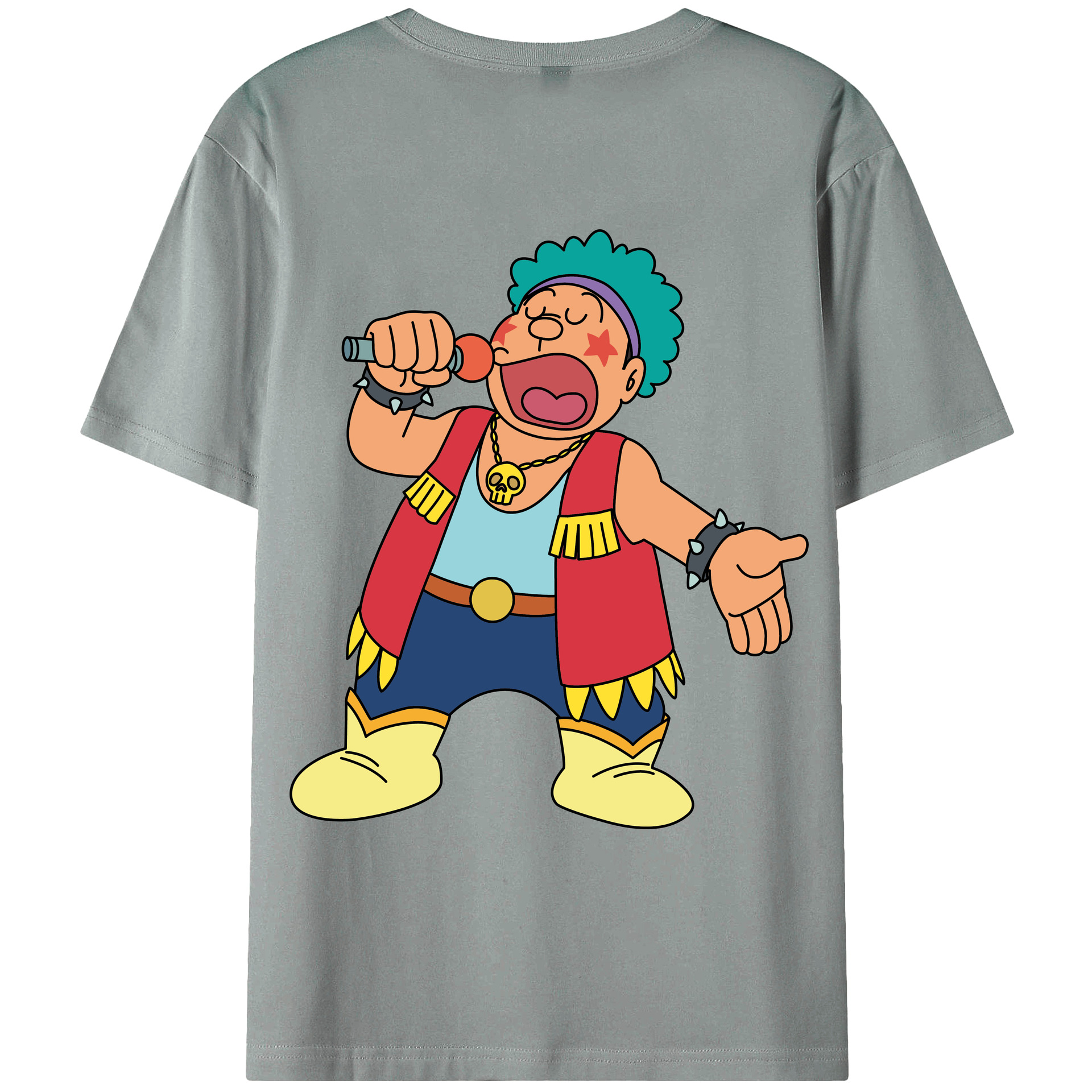 （画像用） ドラえもん 剛田武 Doraemon Gouta Takeshi 綿100％ メンズ半袖Tシャツ（バックプリント） 通気性